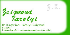zsigmond karolyi business card